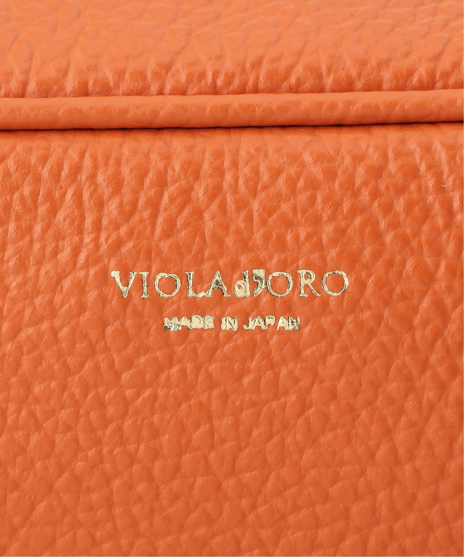 【VIOLAd'ORO/ヴィオラドーロ】型押しシュリンクレザーカメラバッグ